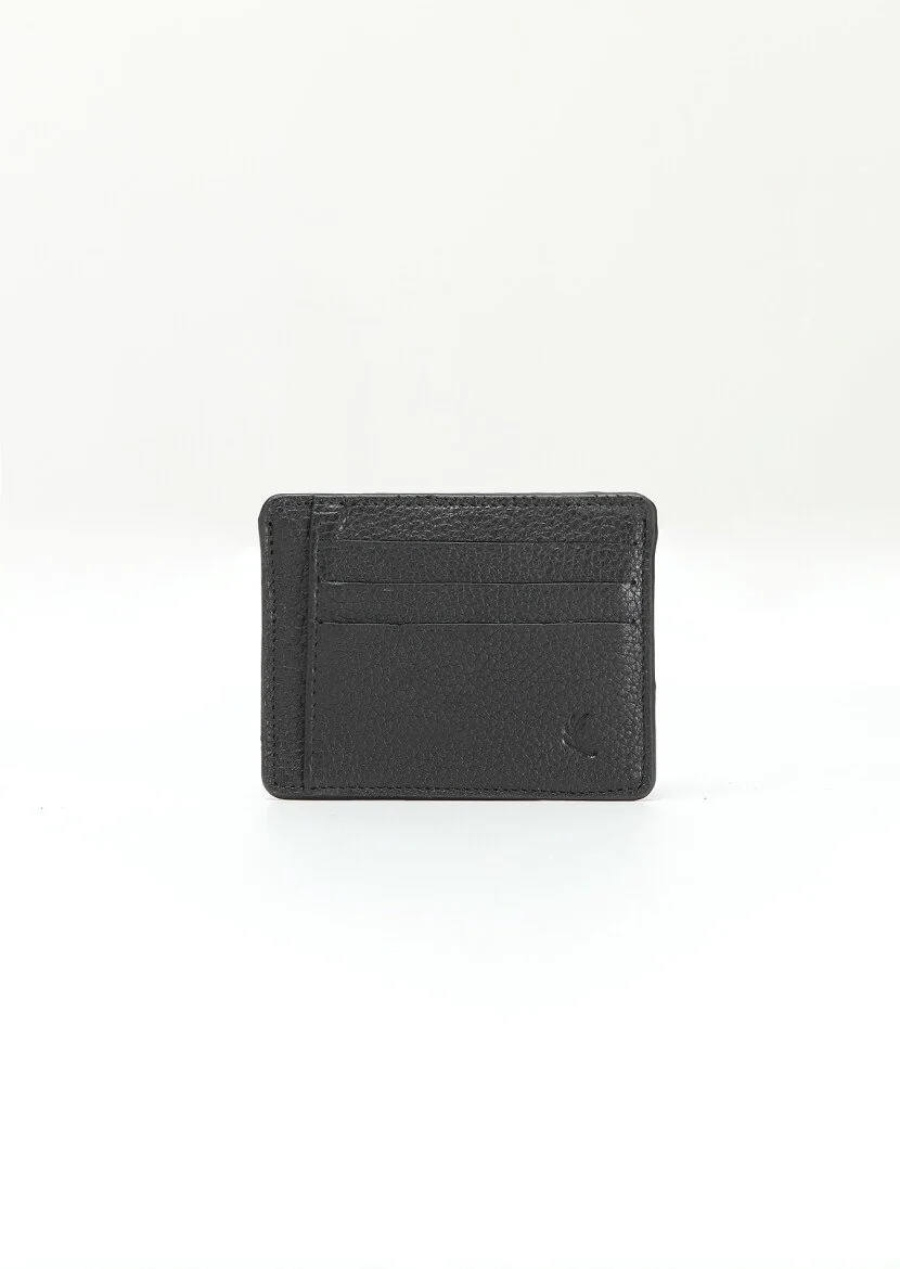 Black Leather Card Holder 