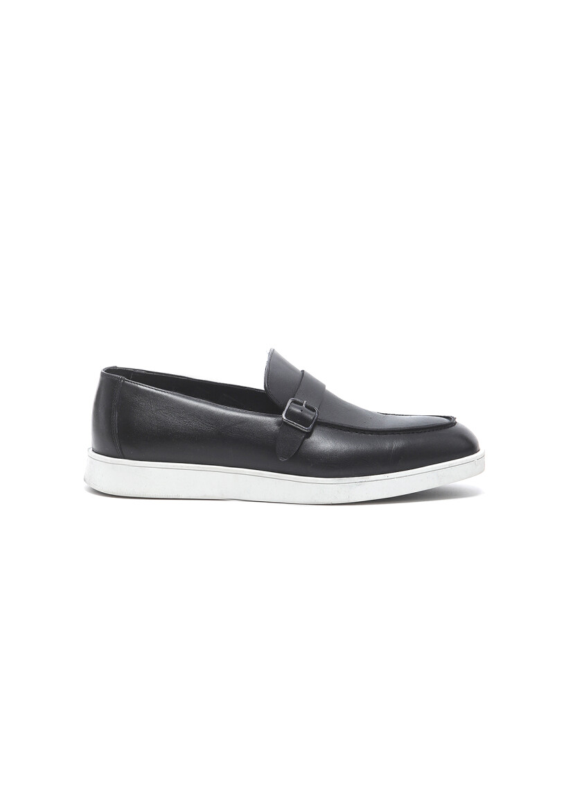Black Leather Casual Loafer 