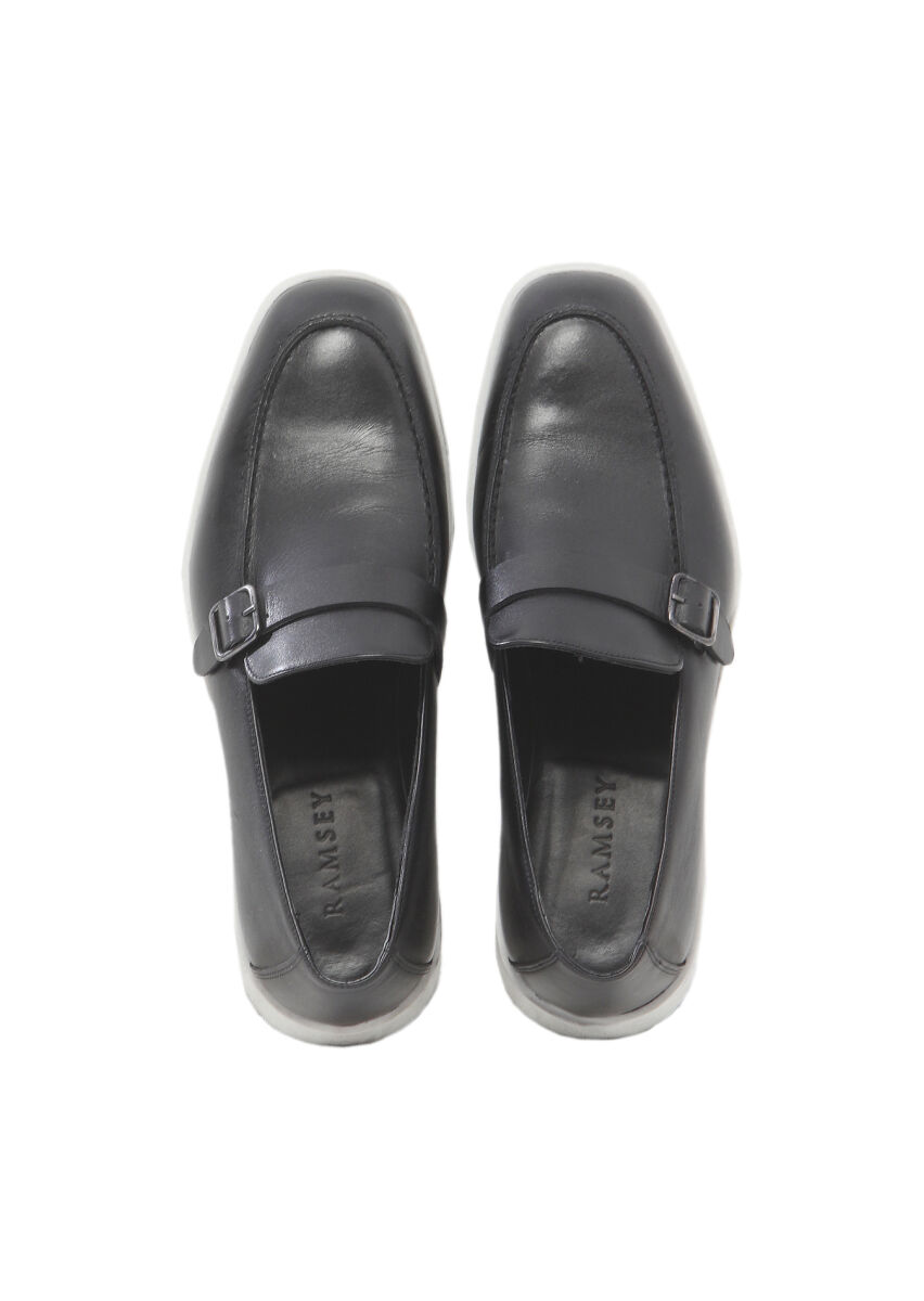 Black Leather Casual Loafer - 6
