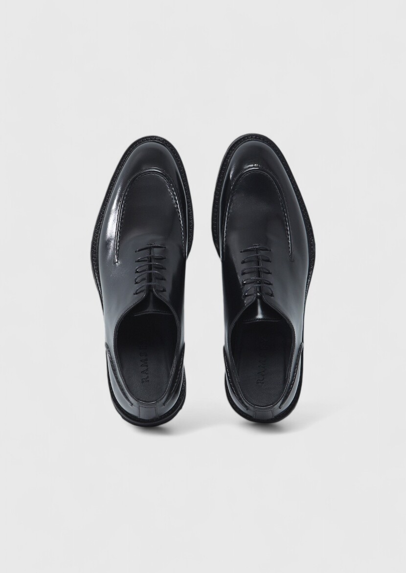 Black Leather Casual Shoes - 6