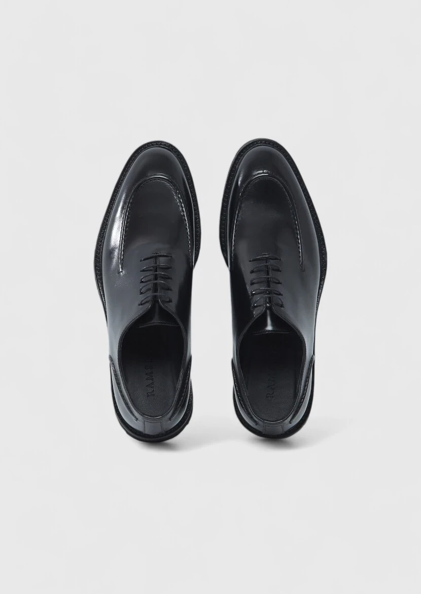 Black Leather Casual Shoes - 6