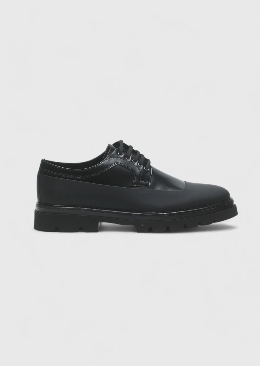 Black Leather Casual Shoes - RAMSEY