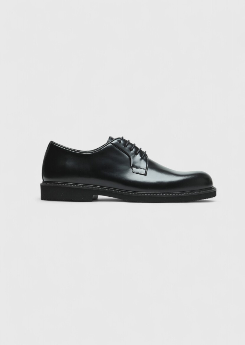 Black Leather Casual Shoes - RAMSEY