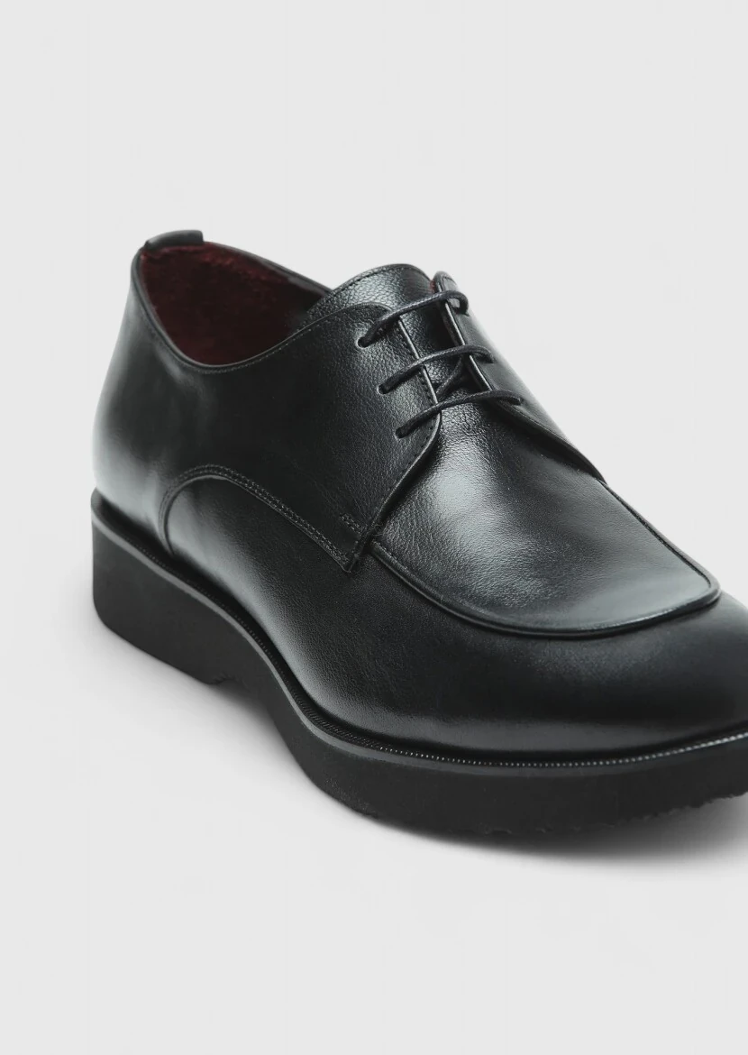 Black Leather Casual Shoes - RAMSEY