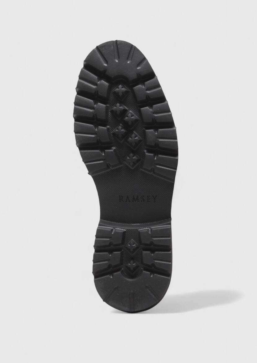 Black Leather Casual Shoes - 4