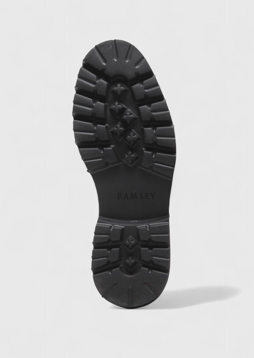 Black Leather Casual Shoes - 4