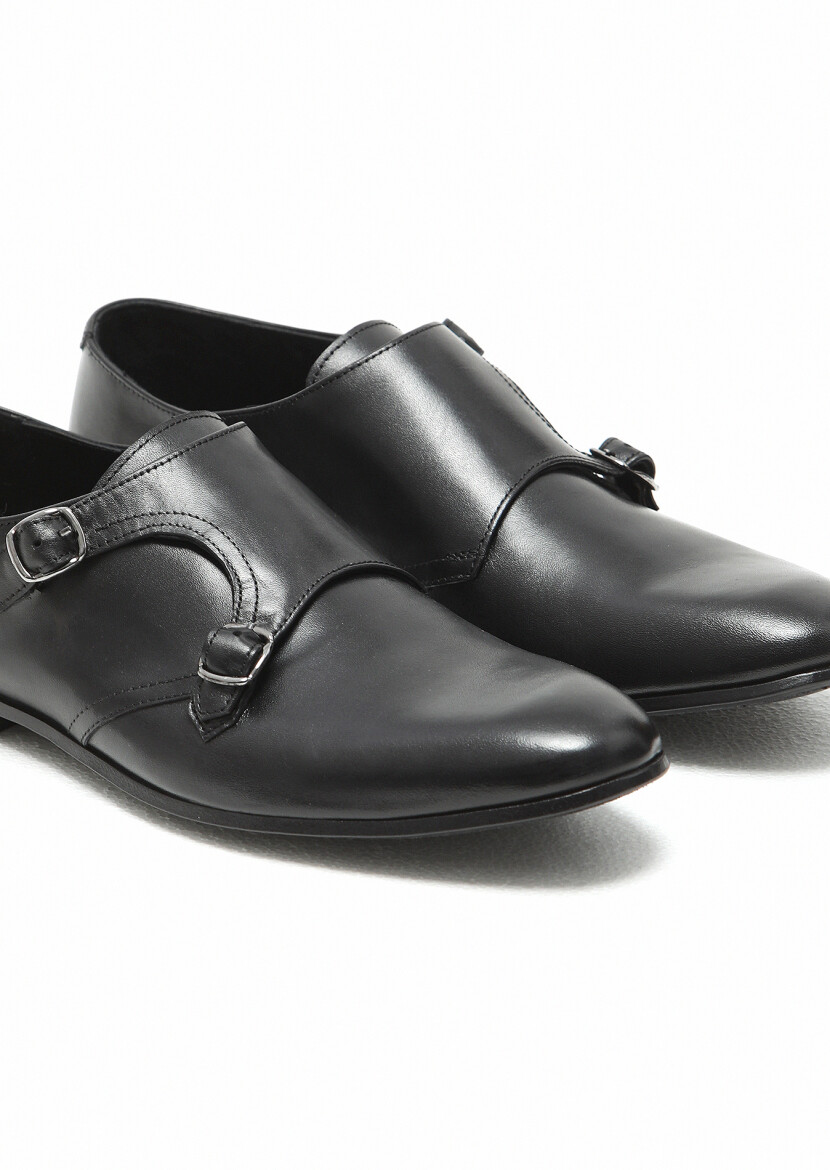 Black Leather Classical Loafer - 3
