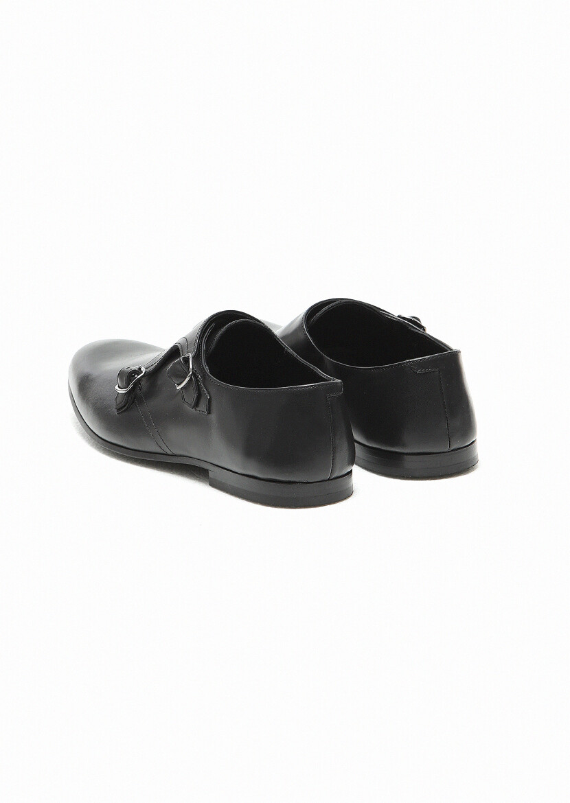 Black Leather Classical Loafer - 4