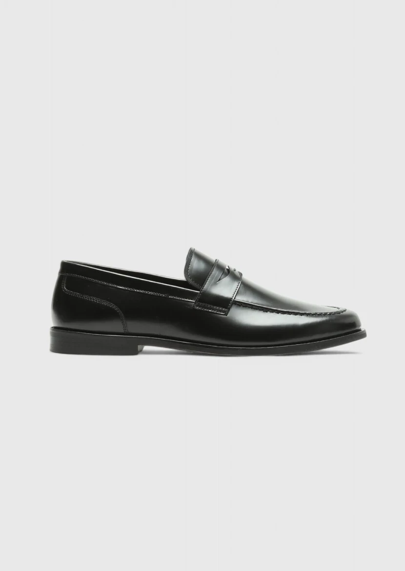 Black Leather Classical Loafer - RAMSEY