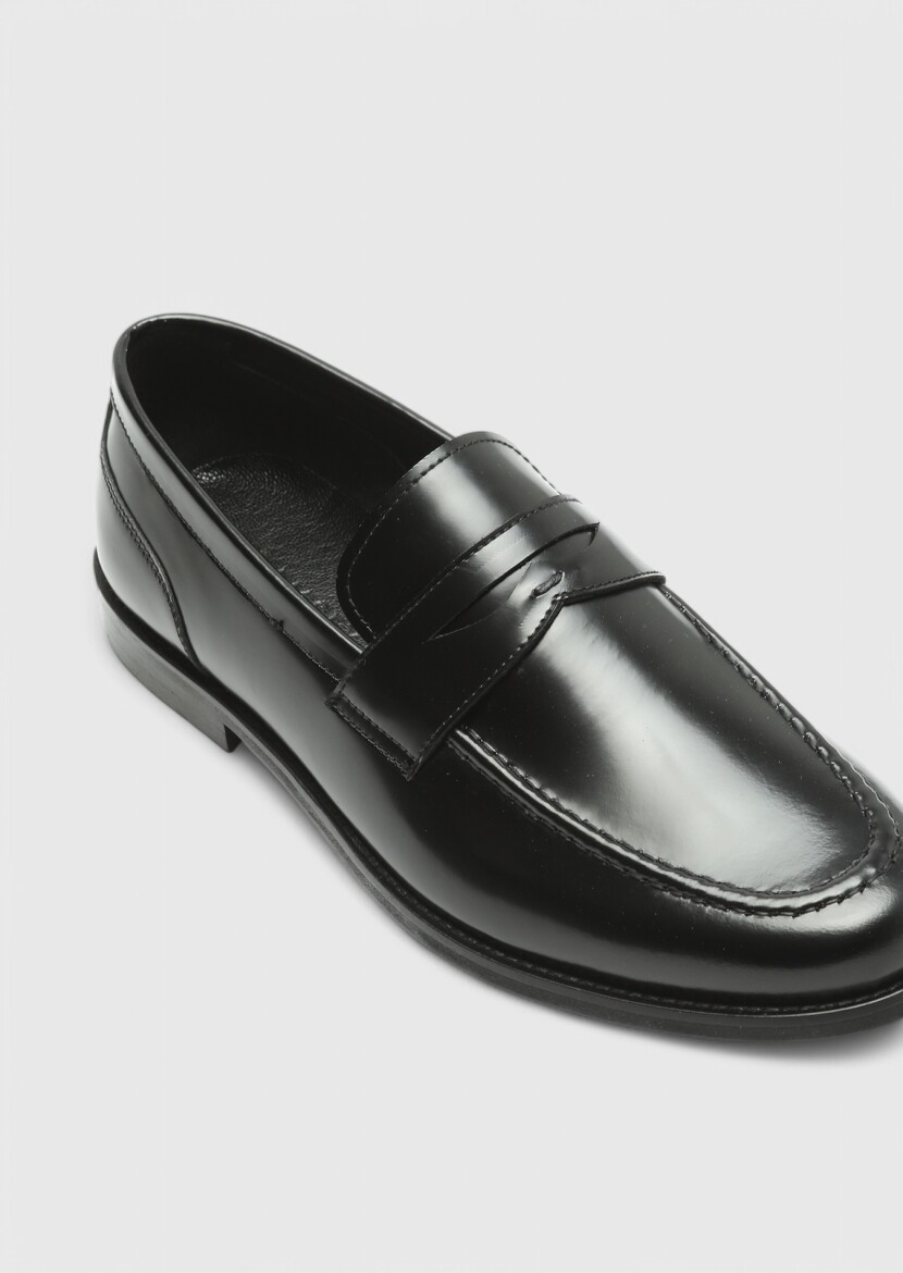 Black Leather Classical Loafer - RAMSEY