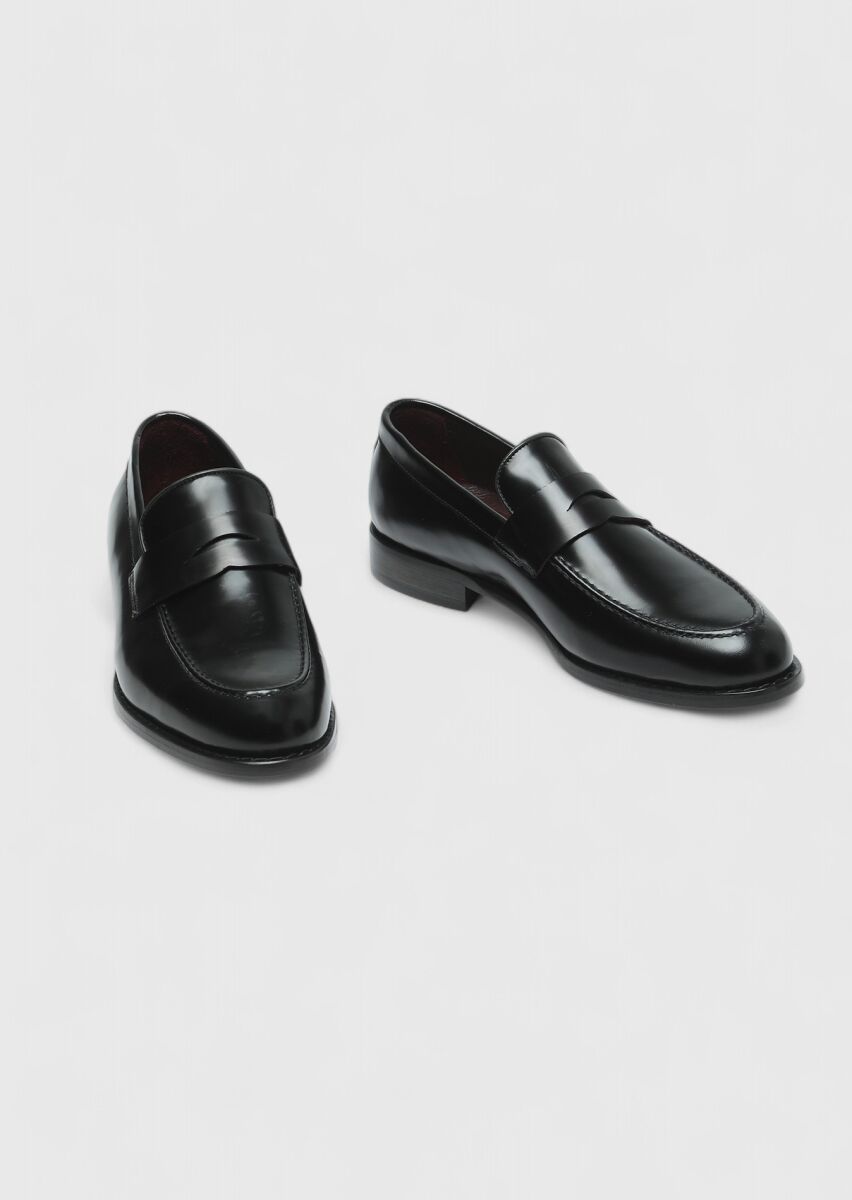 Black Leather Classical Loafer - 3