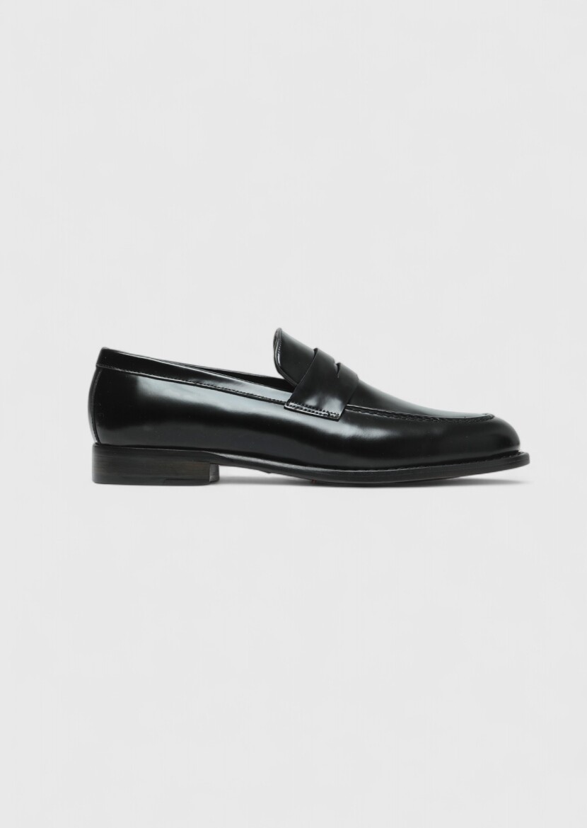 Black Leather Classical Loafer - RAMSEY