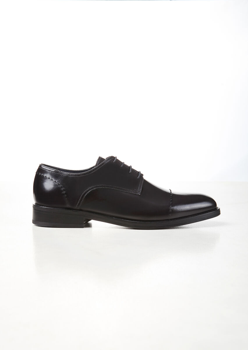 Black Leather Classical Shoes - 1