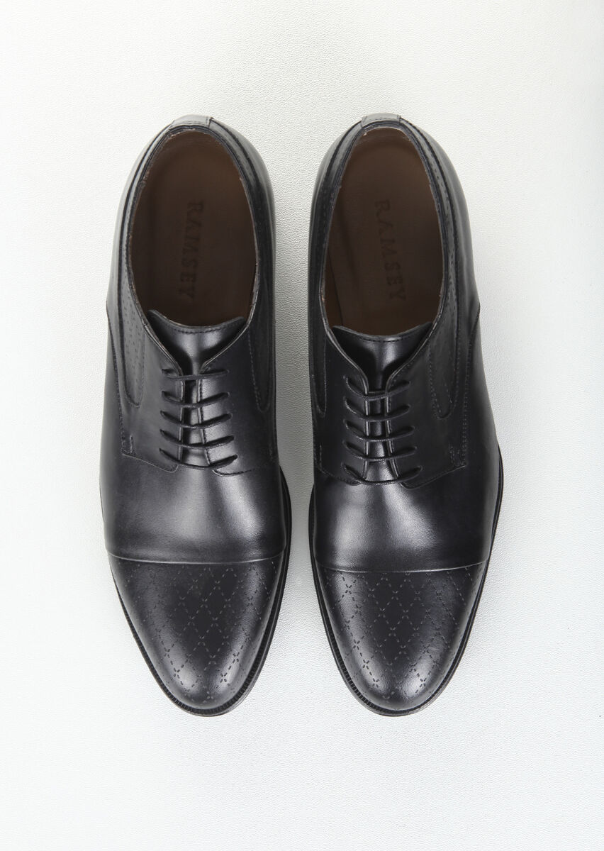 Black Leather Classical Shoes - 5