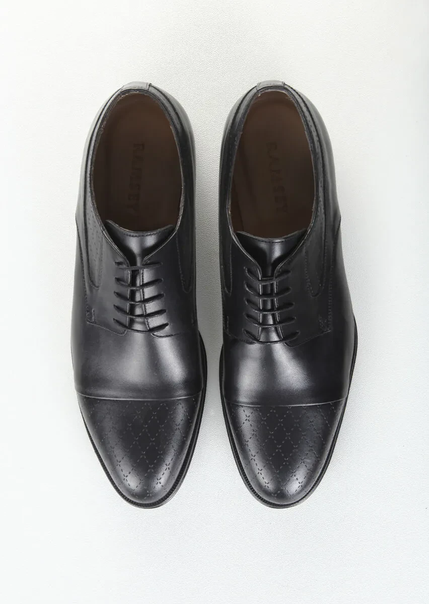 Black Leather Classical Shoes - 5