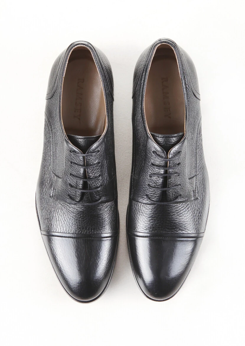 Black Leather Classical Shoes - 5
