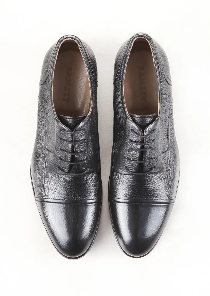 Black Leather Classical Shoes - 5