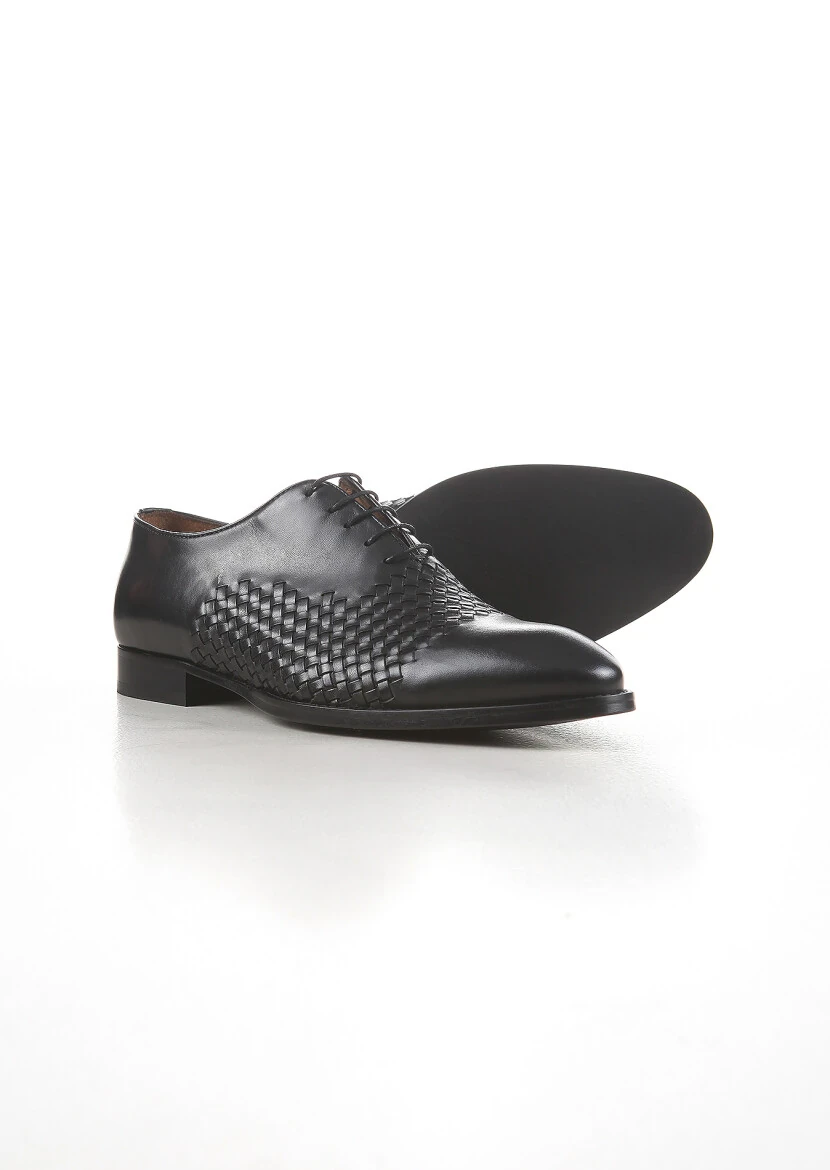 Black Leather Classical Shoes - 4