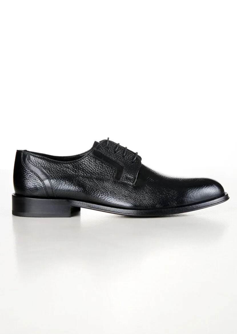 Black Leather Classical Shoes - 1