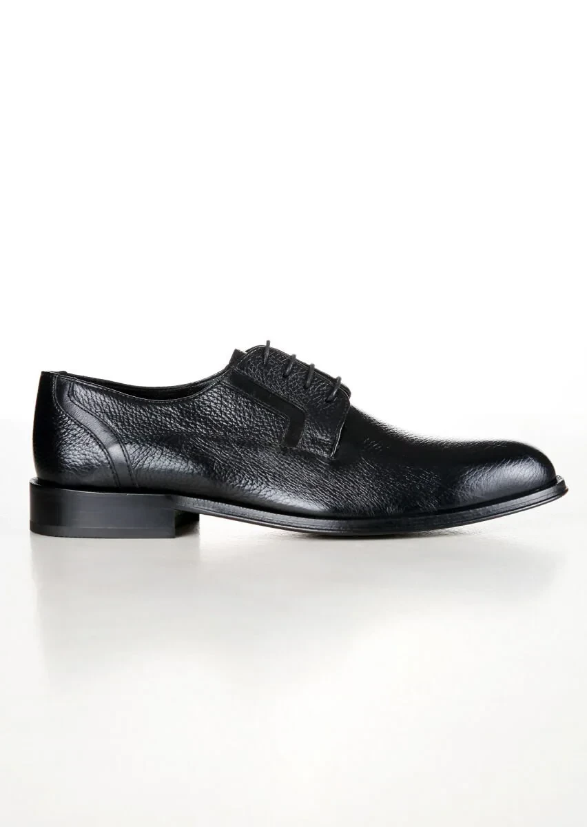 Black Leather Classical Shoes - 1