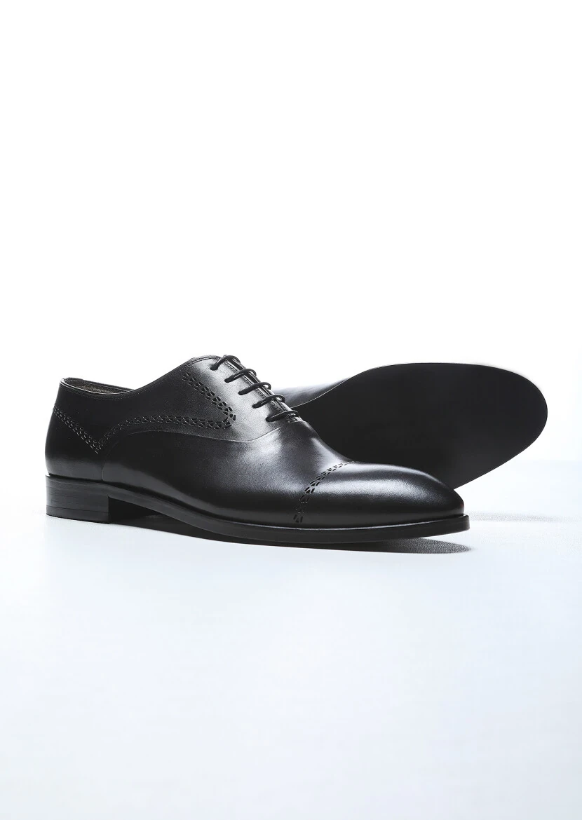 Black Leather Classical Shoes - 4