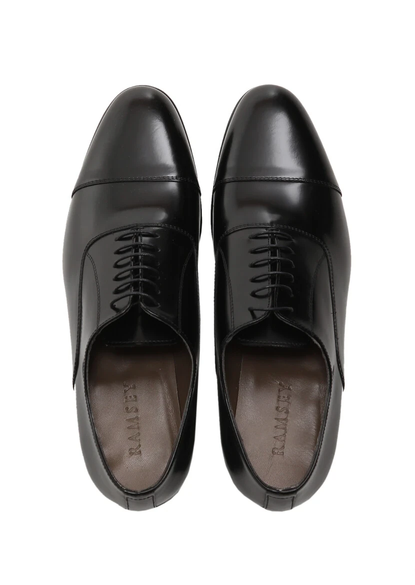 Black Leather Classical Shoes - 5
