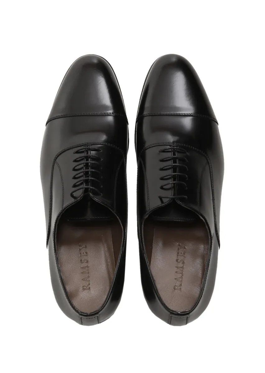 Black Leather Classical Shoes - 5