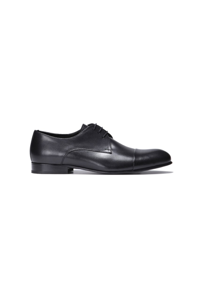 Black Leather Classical Shoes - 1