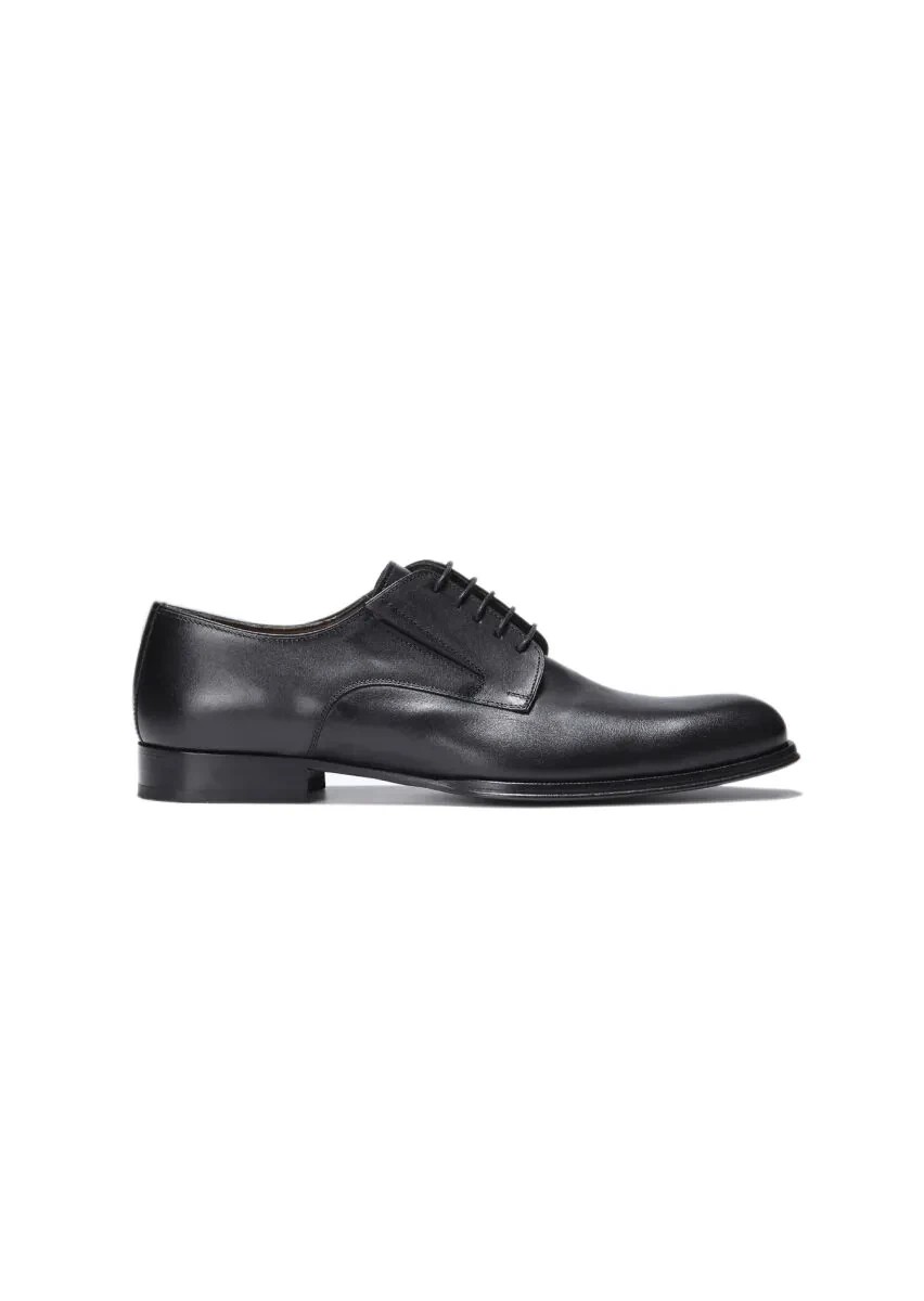 Black Leather Classical Shoes - 1