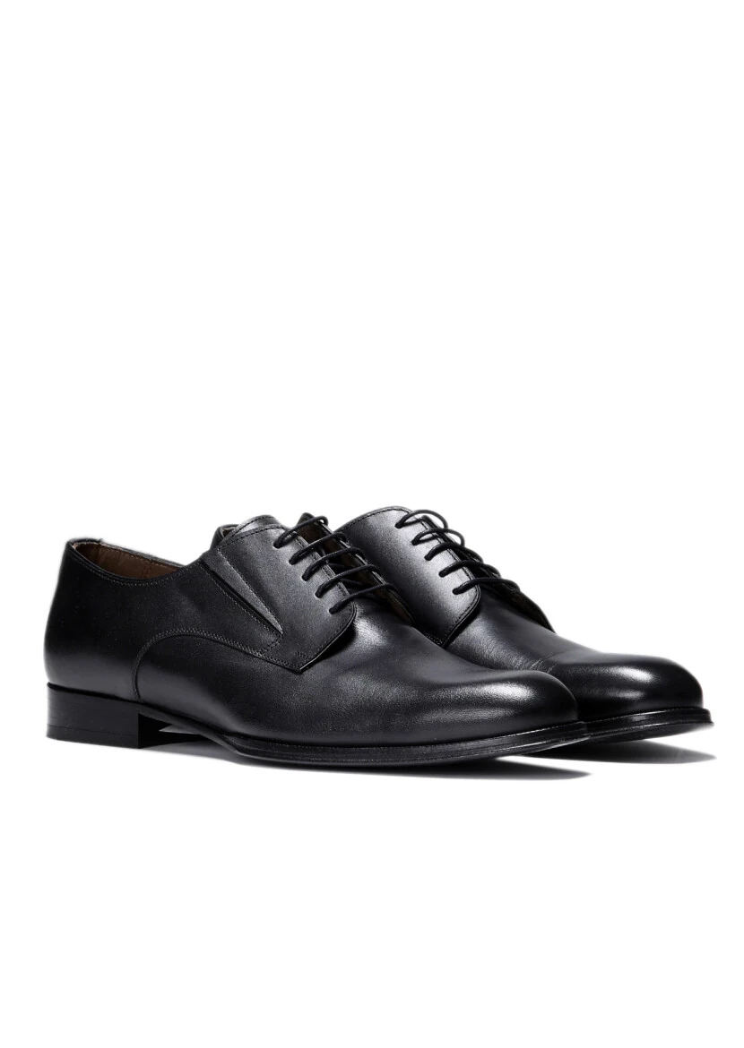 Black Leather Classical Shoes - 2