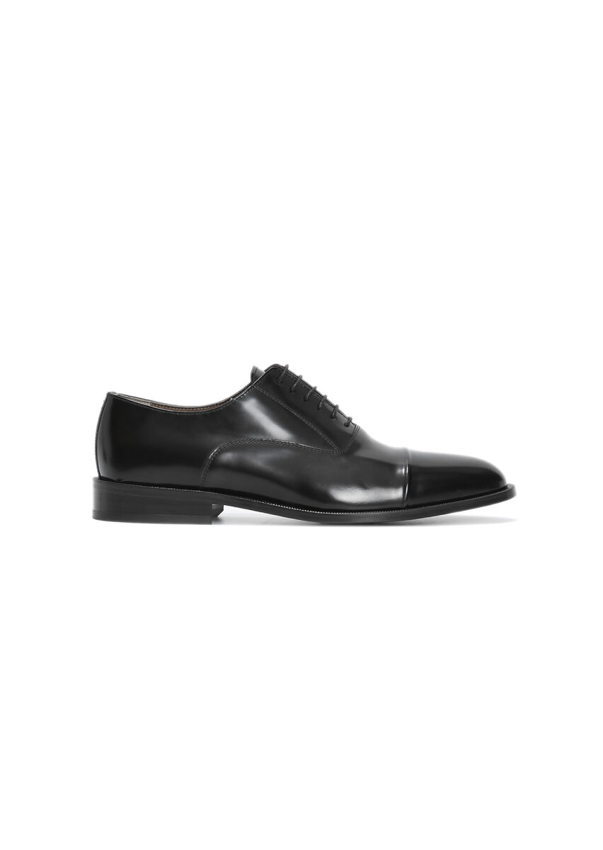 Black Leather Classical Shoes - 1