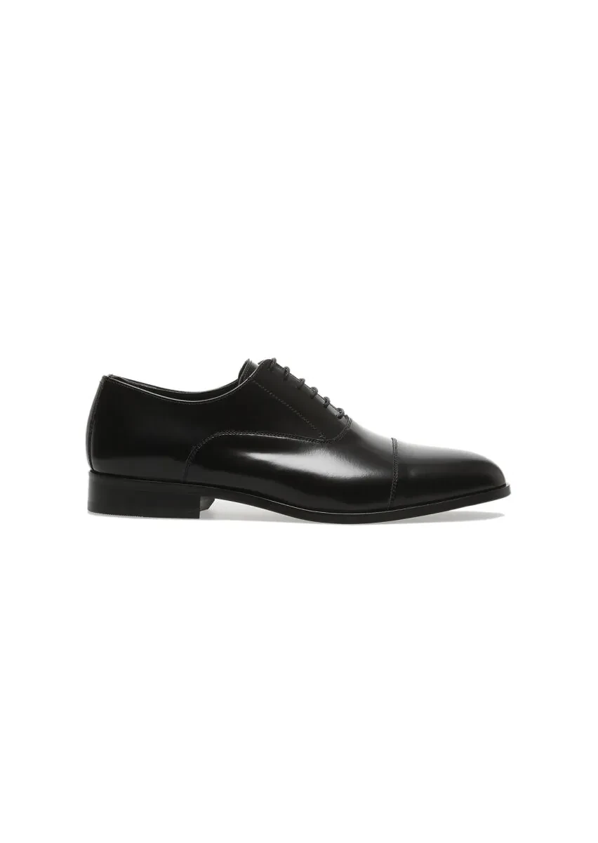 Black Leather Classical Shoes - 1