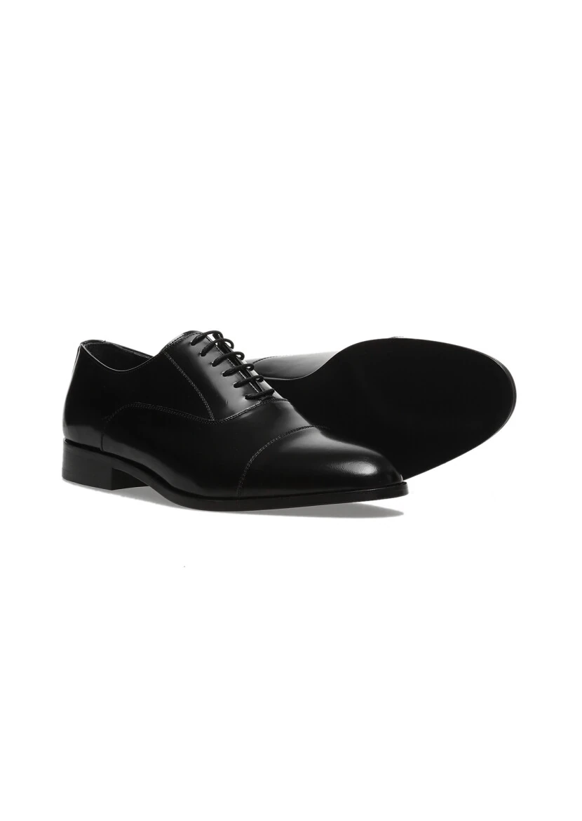Black Leather Classical Shoes - 3