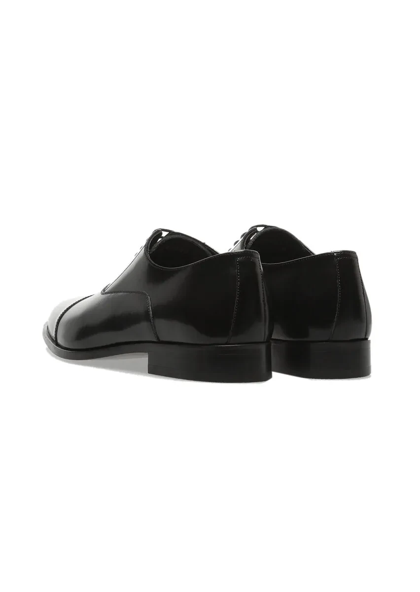 Black Leather Classical Shoes - 4