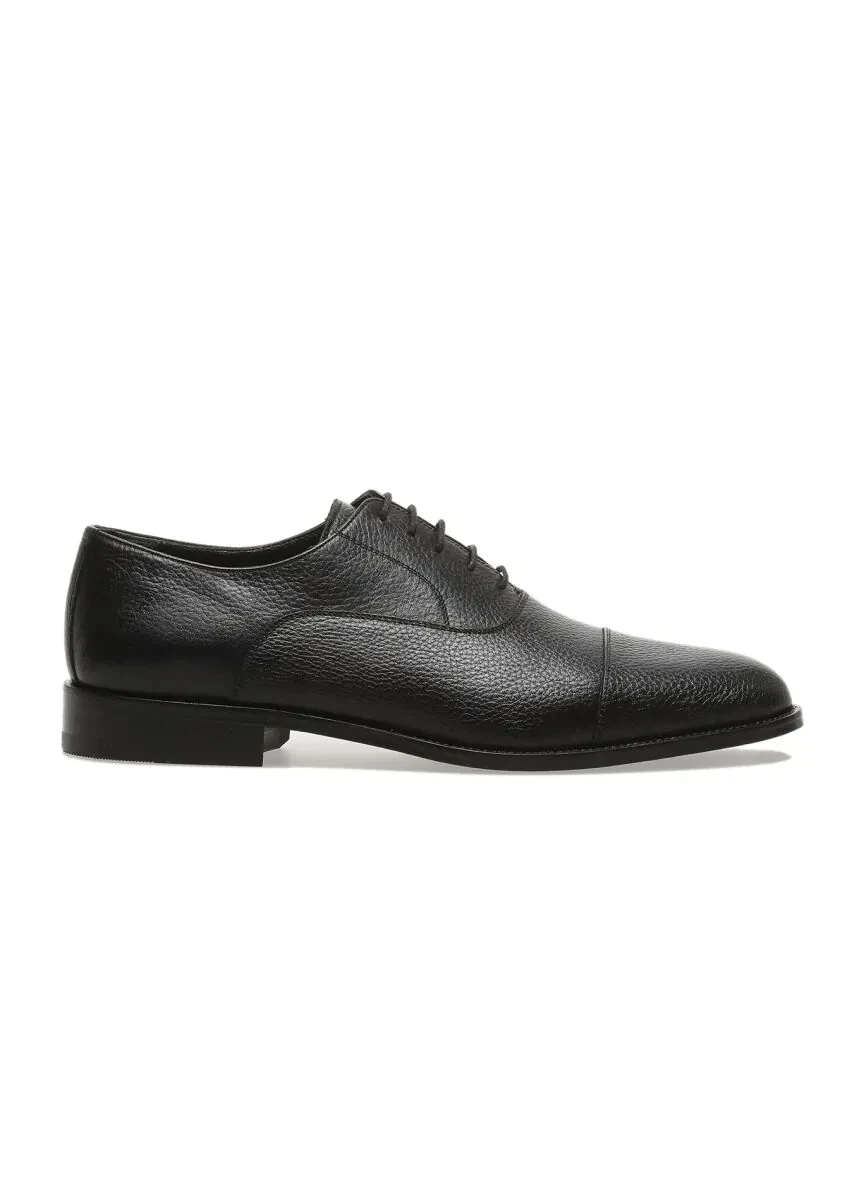 Black Leather Classical Shoes - 1