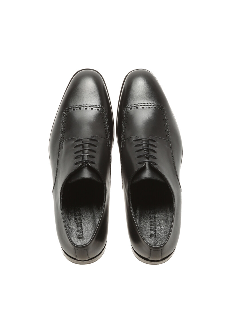 Black Leather Classical Shoes - 5