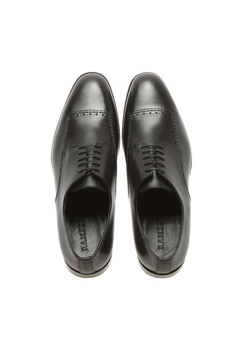 Black Leather Classical Shoes - 5