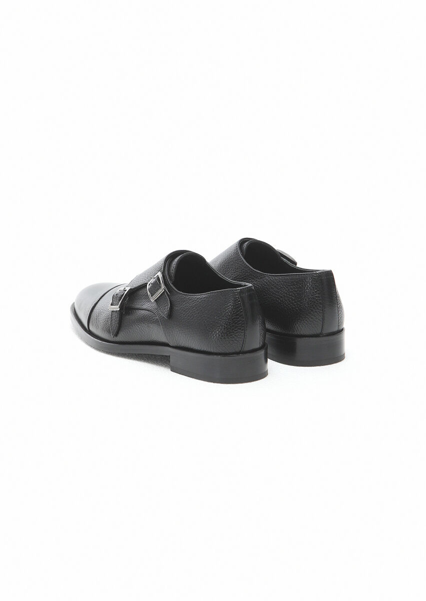 Black Leather Classical Shoes - 4