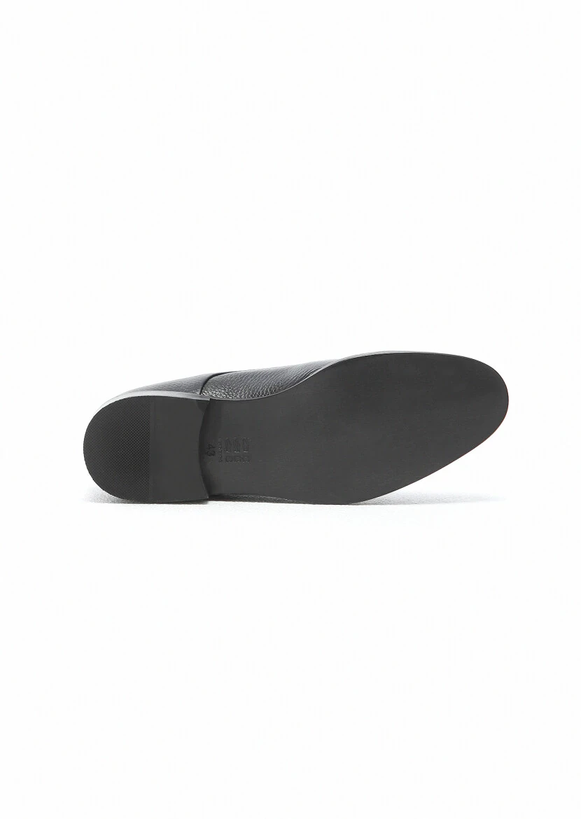 Black Leather Classical Shoes - 5