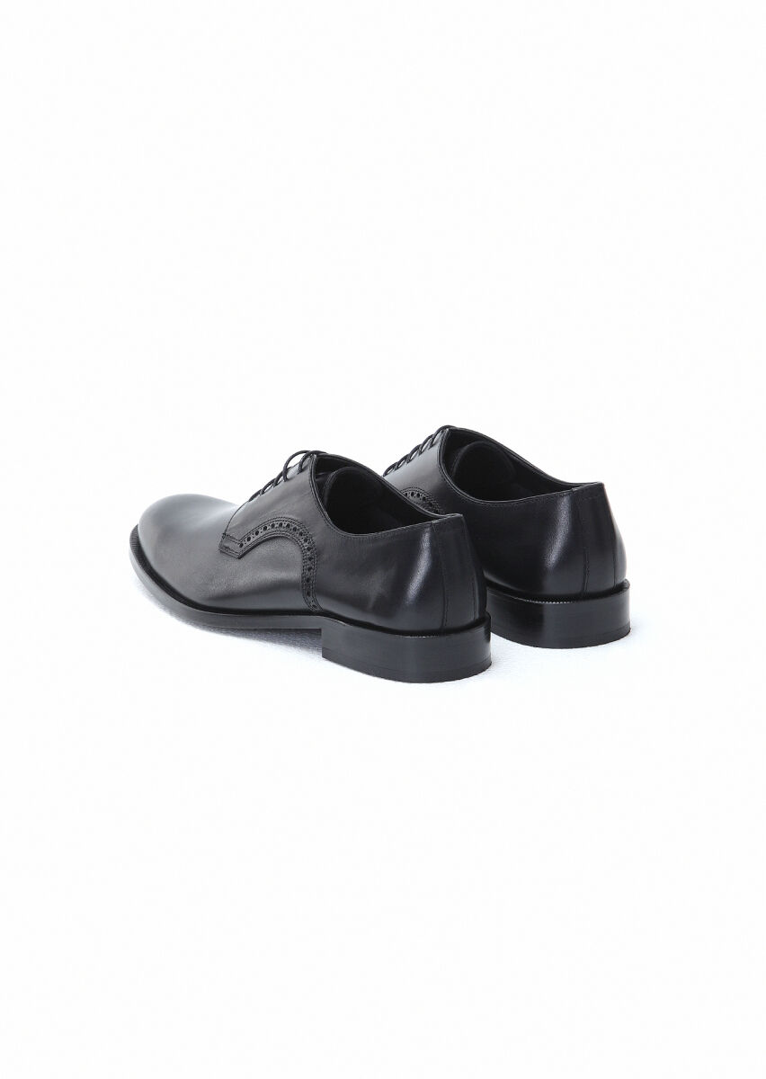 Black Leather Classical Shoes - 4