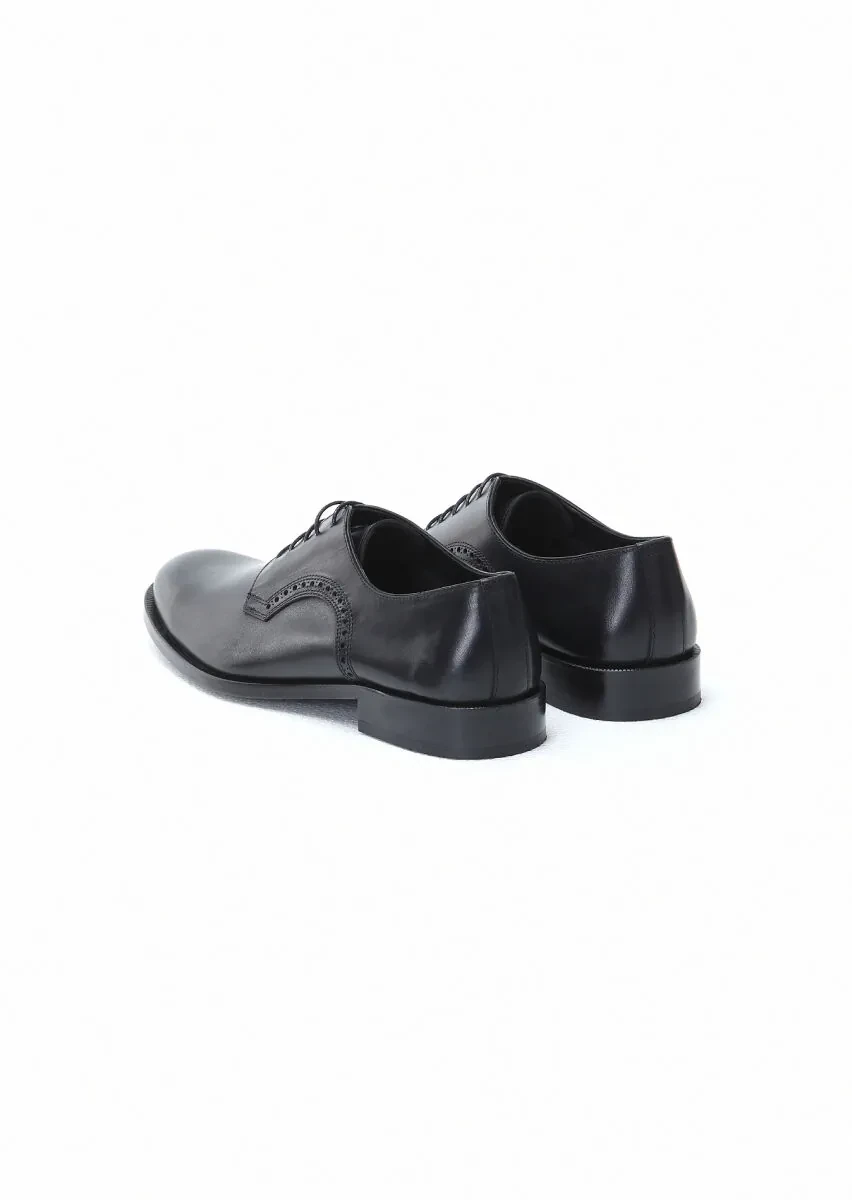 Black Leather Classical Shoes - 4