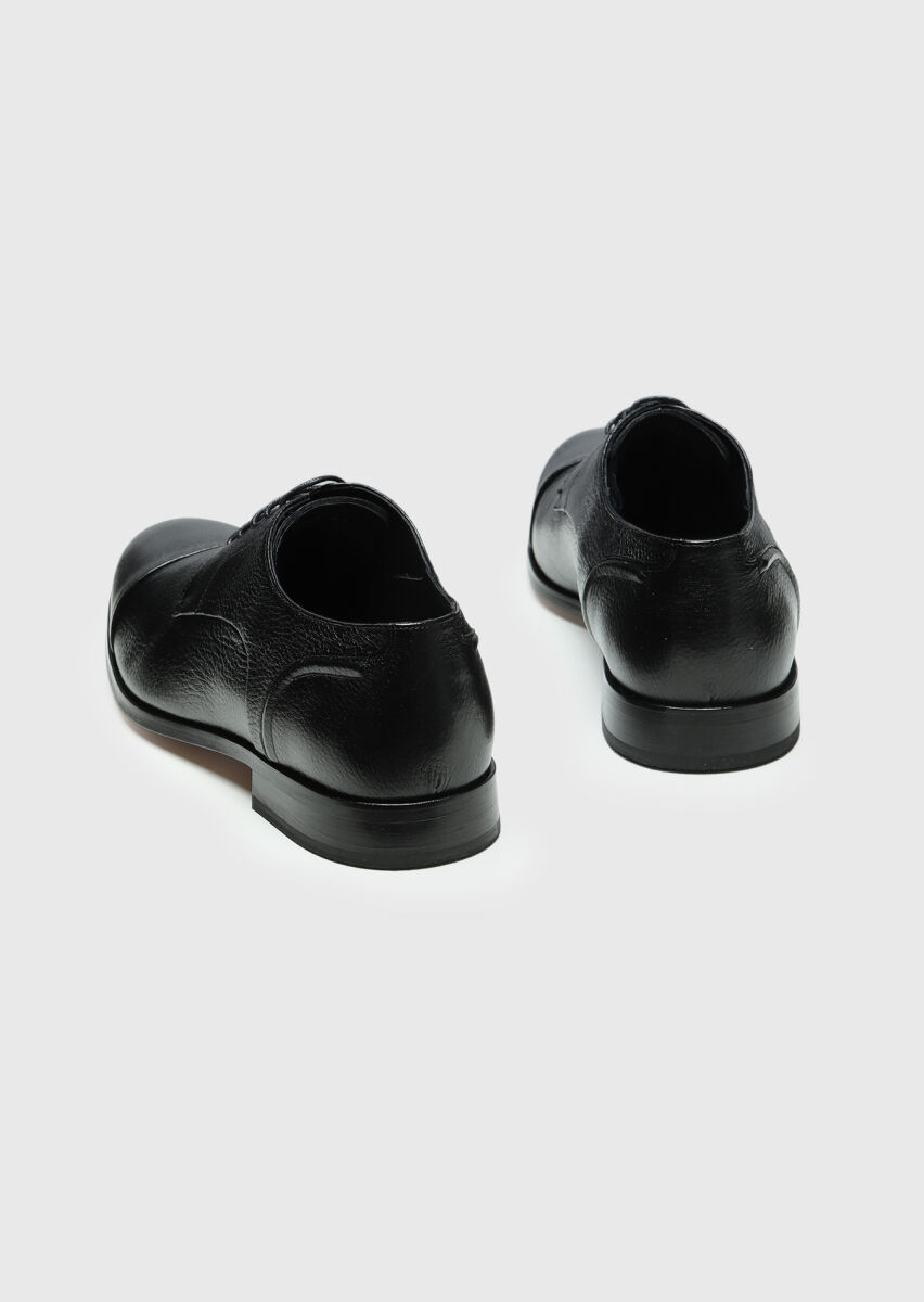 Black Leather Classical Shoes - 5