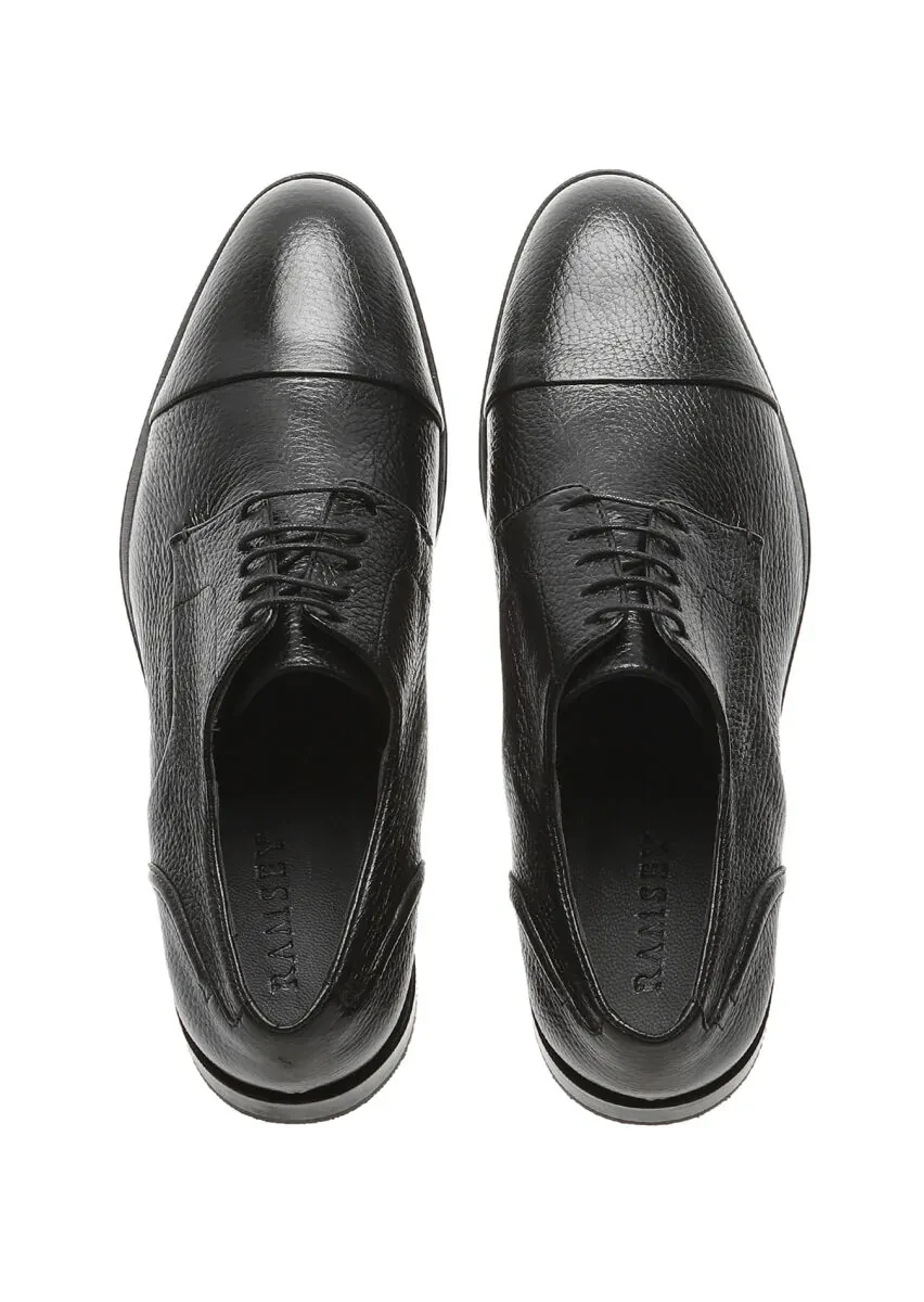 Black Leather Classical Shoes - 5