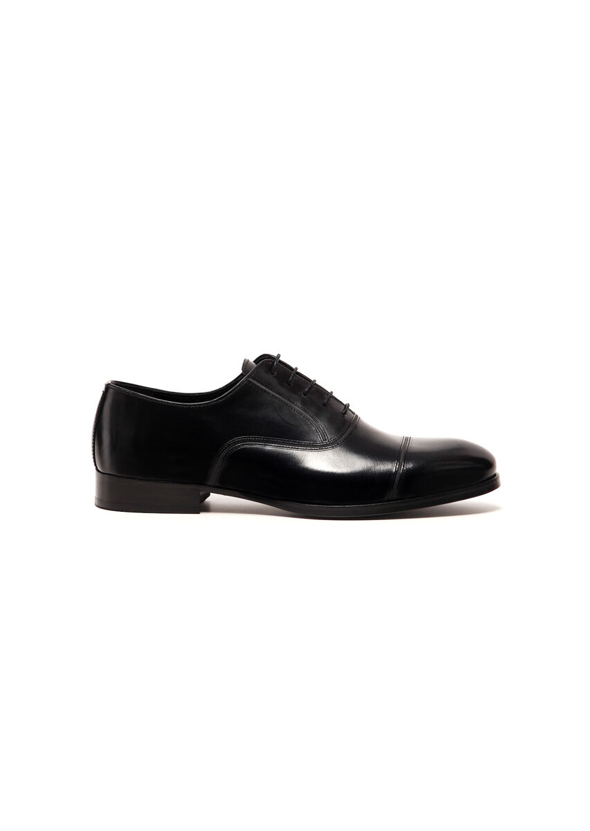 Black Leather Classical Shoes - 1