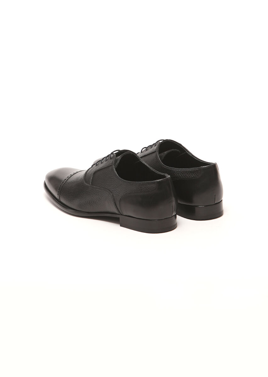 Black Leather Classical Shoes - 4