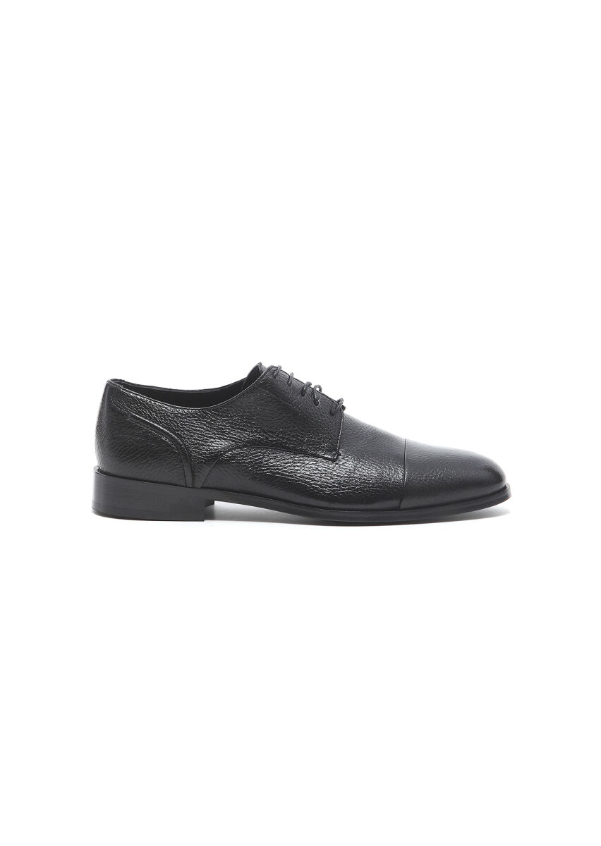 Black Leather Classical Shoes - 1