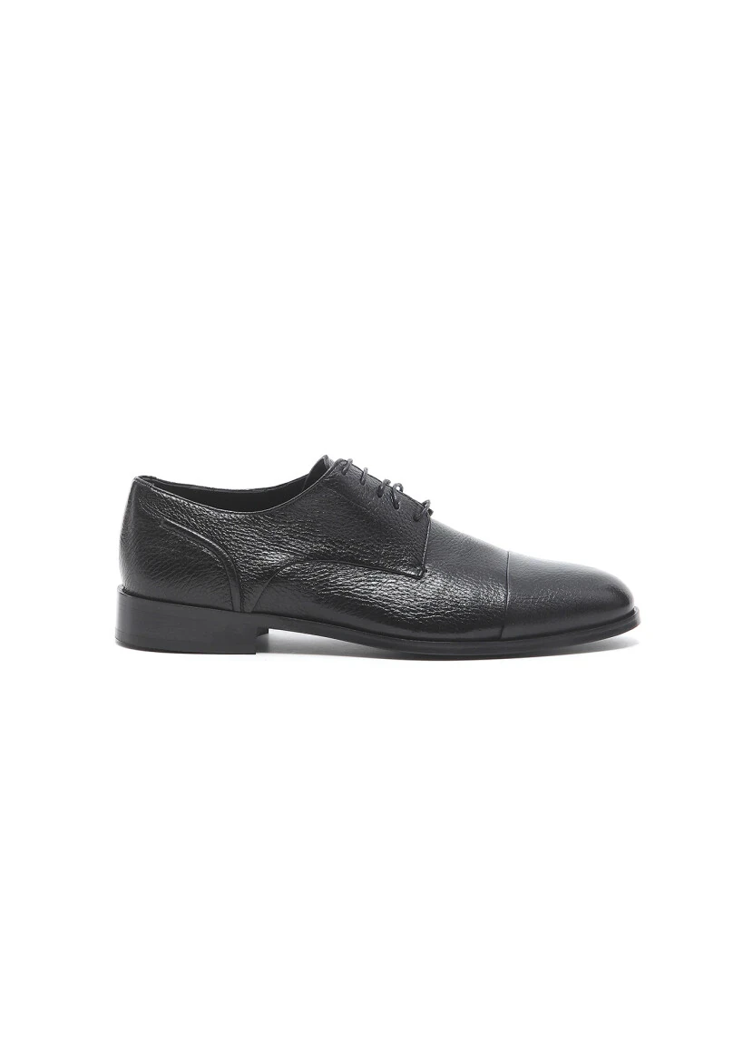 Black Leather Classical Shoes - 1