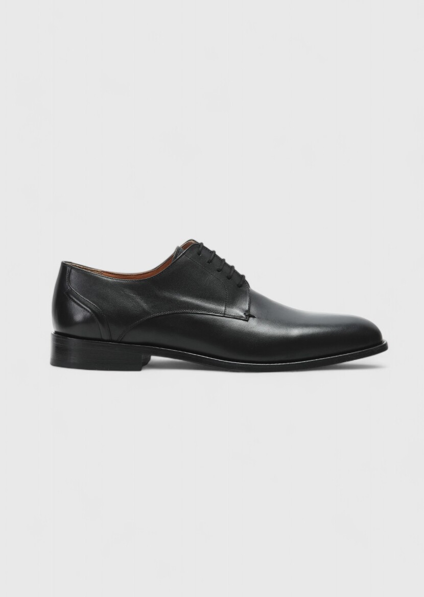 Black Leather Classical Shoes - 1