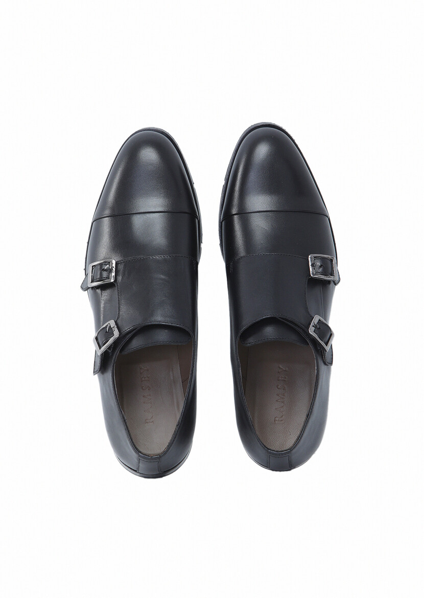 Black Leather Classical Shoes - 6