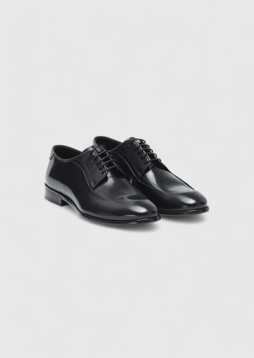 Black Leather Classical Shoes - 2